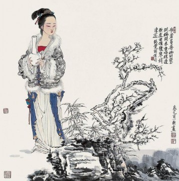 Zhou Yixin 3 アンティーク中国製 Oil Paintings